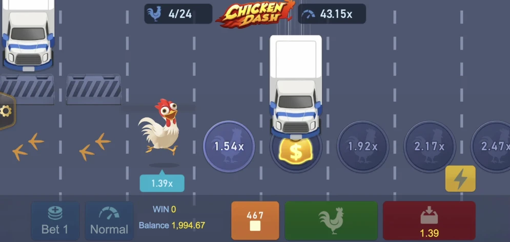 Chicken Dash gameplay